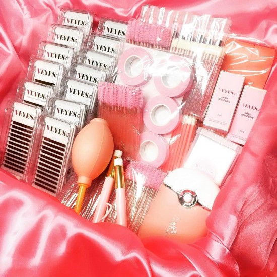 VEYES Eyelashes Training Practice Exercise Kit Makeup Mannequin Head Set Private Label Graft Individual Eyelash Extension Kits