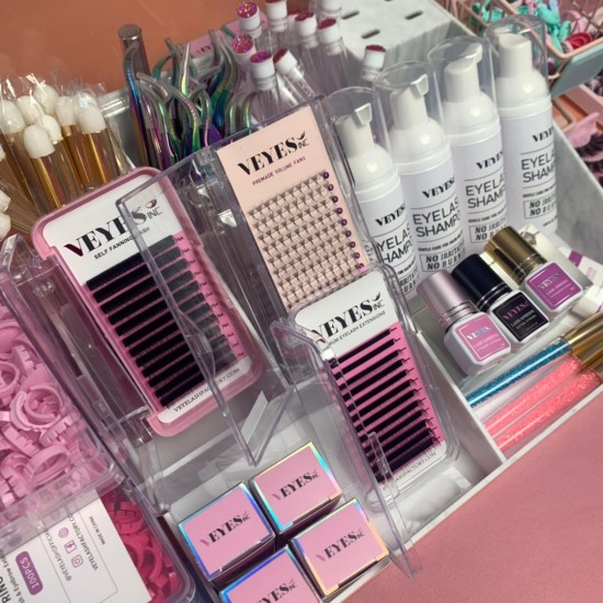 VEYES Eyelashes Training Practice Exercise Kit Makeup Mannequin Head Set Private Label Graft Individual Eyelash Extension Kits