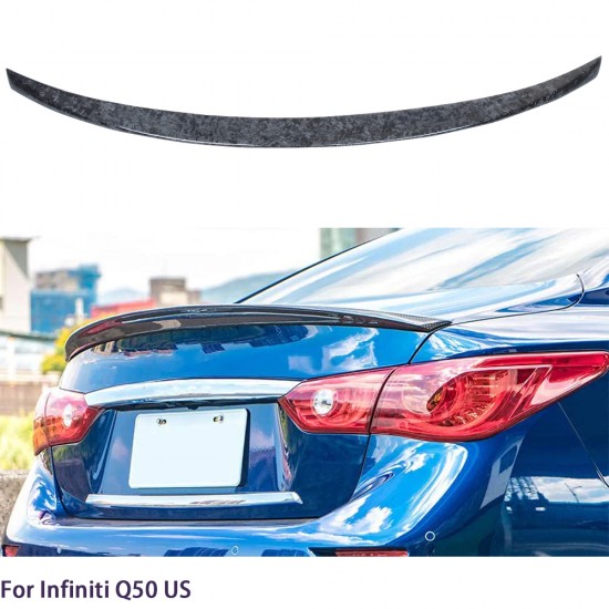 For Infiniti Q50 Q50S Q50L JP Style Forged Carbon Fiber Rear Spoiler Trunk Wing 2013-2023