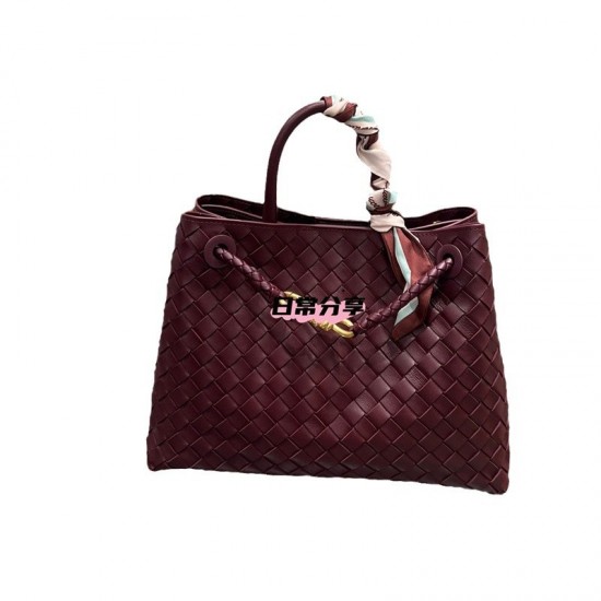 All Sheepskin Fashion Bag Women's New Metal Rope Buckle Hand Woven Single Shoulder Crossbody Handbag