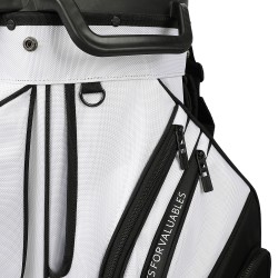 Factory Direct Customized Waterproof Portable Unisex Polyester Material 14-Way Divider Top Black White Golf Bag