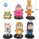 6pcs/set Creative Crayon Shin-chan Cos Animal Giraffe Frog Tiger Figure Peripheral Toy Kawaii PVC Statue Collection Brinquedos
