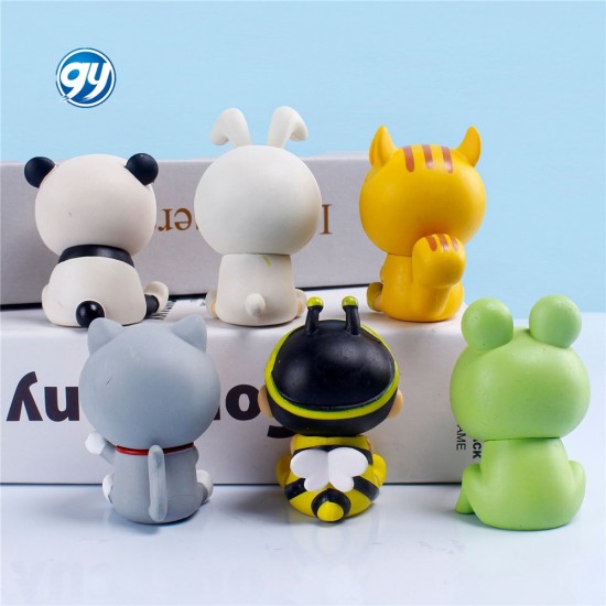 6pcs/set Crayon Shin Chan Cos Animals Kawaii Pvc GK Model Cute Collection Cartoon Figurine Toys Accessories Kids Friends Gifts