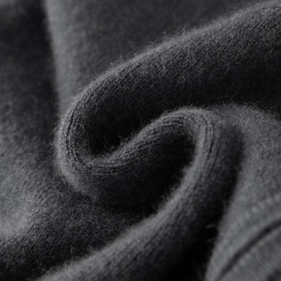 Men's Winter Warm Cardigan with Padded Cashmere Customizable Zipper Pocket Leisure Collar ODM Supply for Business Leisure Coat