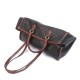 Retro Style Women's Large-Capacity Genuine Leather Crossbody Shoulder Bag Geometric Fashionable Accessory for Ladies