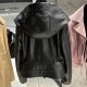 2025 Spring Black Leather Coat Biker Slim Leather Clothes Real Sheepskin Leather Jacket With Hood