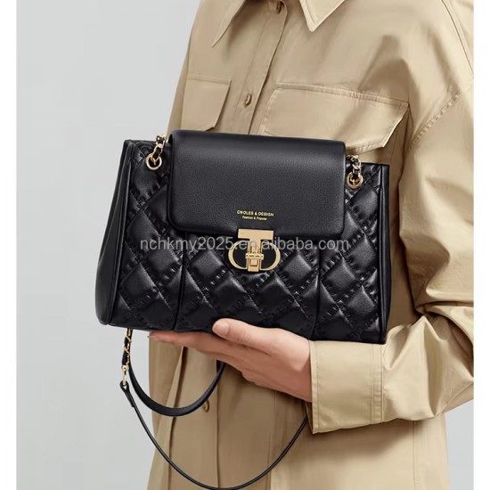 2025 New Large-capacity Handbag, Simple and Fashionable Real Leather Shoulder Bag and Crossbody Bag