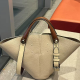 Women's Large Capacity Cowhide Leather Bucket Handbag New Style Open Closure Personalized Fan-Shape Basket Tote Bag