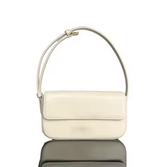 Red Haute Couture Single Shoulder Bag Large-Capacity Arc De Triomphe Underarm Style Genuine Leather Fashionable Cover Closure