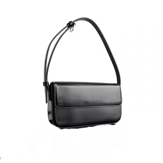 Red Haute Couture Single Shoulder Bag Large-Capacity Arc De Triomphe Underarm Style Genuine Leather Fashionable Cover Closure