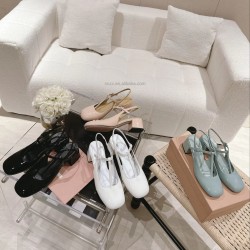 Baotou Mary Jane Shoes,  square Toe,Women's Genuine Leather