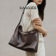 Shanji Air Hobo Bag for Women High-grade Lightweight Sheepskin Tote Vintage Fashion Three Straps Soft Shoulder Accessory