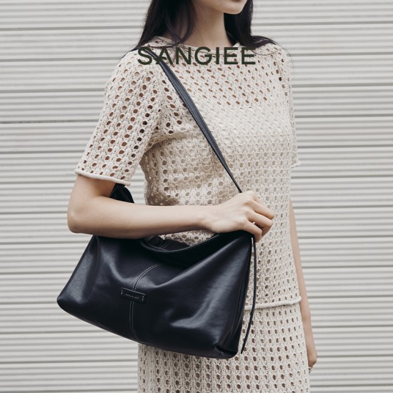 Shanji Air Hobo Bag for Women High-grade Lightweight Sheepskin Tote Vintage Fashion Three Straps Soft Shoulder Accessory