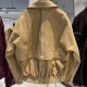 2025 Spring Female Leather Bomber Jackets Ladies Real Suede Leather Coat Camel Suede Clothes Outwear