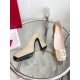Square-buckle Platform High Heels, Women's Thick-heeled square Toe, One-foot Shallow Toe Single Shoes