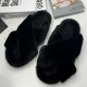 High-End Fluffy Mink Fur Winter Shoes for Women Versatile Black Outer Wear with Cross Heightening Function Fashionable Fur Boot