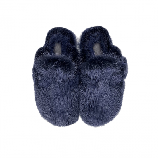 Mink Fur Flat-Soled Boots Breathable and Warm Indoor/Outdoor Fashion for Slippers for Summer and Winter Stylish Shoes