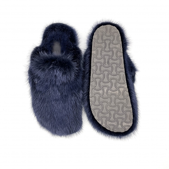 Mink Fur Flat-Soled Boots Breathable and Warm Indoor/Outdoor Fashion for Slippers for Summer and Winter Stylish Shoes