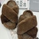 Mule Clogs Fuzzy Fluffy Natural Mink for Slippers Fashion Fur Slides for Home Outdoor Comfortable Boots and Shoes
