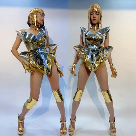 Customized AI Future Technology Mech Female Warrior Slimming and Sexy Armor Performance Dress with Personalized Images