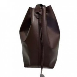 Imported Small Cowhide Water Bucket Bag Large Capacity Casual Simple Texture Shoulder Crossbody Zip Soft Leather Fashion