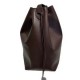 Imported Small Cowhide Water Bucket Bag Large Capacity Casual Simple Texture Shoulder Crossbody Zip Soft Leather Fashion