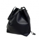 Imported Small Cowhide Water Bucket Bag Large Capacity Casual Simple Texture Shoulder Crossbody Zip Soft Leather Fashion