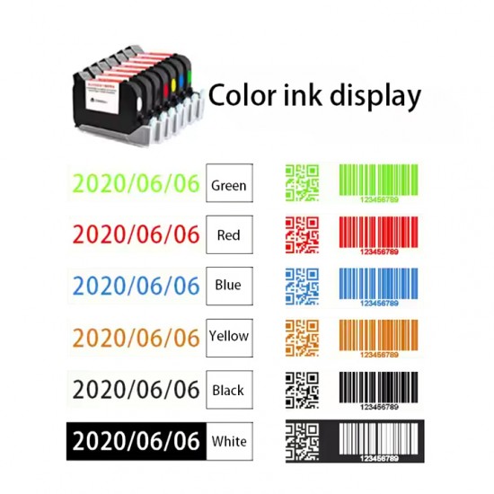 High Quality Portable Hand Thermal Inkjet Printer 12.7/25.4mm New 600dpi Clothes Batch Coding Manual Grade Handheld QR