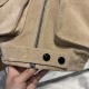 2025 Spring Women Leather Clothes Oversize Bomber Leather Jacket Camel Suede Jackets