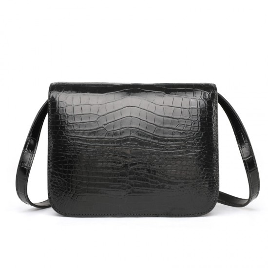 Crocodile Skin Tofu Bag Box Feminine Flight Attendant Niche Design Single Shoulder Diagonal Cross Small Square Trendy Bag Autumn