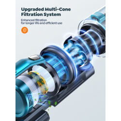 In Stock Buture VC60 450W 38KPA Suction 1.5L Handheld Carpet Stick Wireless Cordless Vacuum Cleaner for Carpet with LED Light