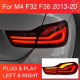 For BMW 4 Series M4 LED Tail Light Assembly 2013-2020 Full LED Upgrade Tail Lamps F32 F33 F36 F82 F83 Red Smoked Lens Color 12V