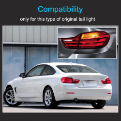 For BMW 4 Series M4 LED Tail Light Assembly 2013-2020 Full LED Upgrade Tail Lamps F32 F33 F36 F82 F83 Red Smoked Lens Color 12V