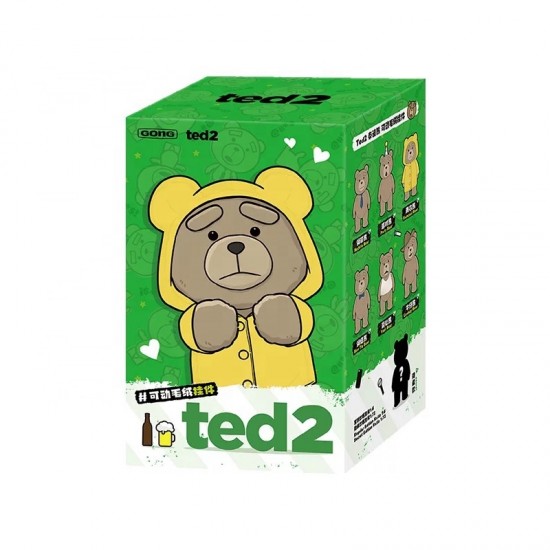 New 100% Original Pop Mart Official Store Ted2 Bear Series Legit Mystery Blind Box Heart-beating Keychain Plush Toys  Doll  Gift