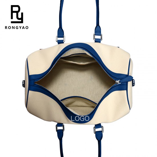 Custom Sample Swift Genuine Leather Patchwork Canvas Men's Single-shoulder Crossbody Handbag Large Capacity Designer Travel Bags