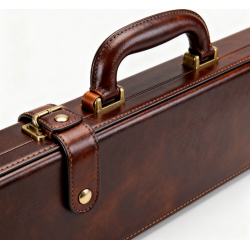 Stylish Premium Leather Pool Cue Case Handbag-Style Design for Cue Storage and Transportation