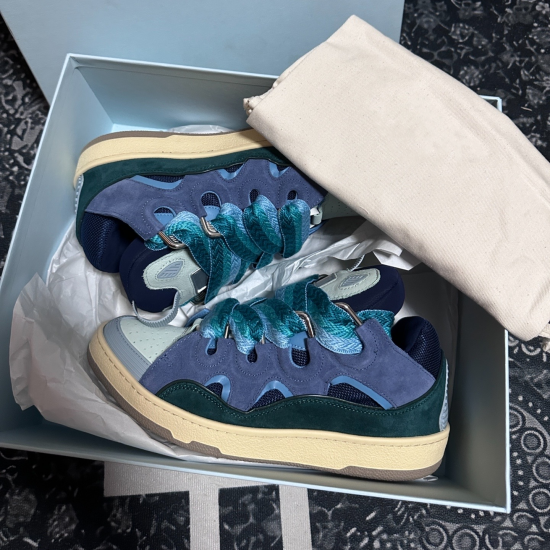 Multiple Colors Available Lanvine Designer Curb Casual Sneakers Women Men Walking Style Shoes