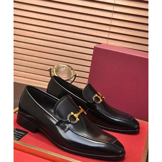 New High-quality Genuine Leather Men's Shoes, Cowhide Oxford Shoes, Casual Leather Shoes with a Glossy Finish