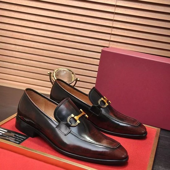 New High-quality Genuine Leather Men's Shoes, Cowhide Oxford Shoes, Casual Leather Shoes with a Glossy Finish