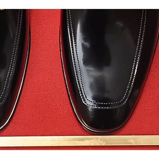 New High-quality Genuine Leather Men's Shoes, Cowhide Oxford Shoes, Casual Leather Shoes with a Glossy Finish