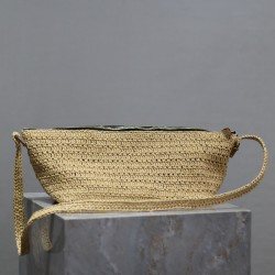 Factory Private Customization Elegant Temperament Style Brown Lafite Grass Weaving Women's Shoulder Bags Handbags Designer Bags