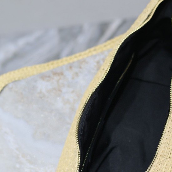 Factory Private Customization Elegant Temperament Style Brown Lafite Grass Weaving Women's Shoulder Bags Handbags Designer Bags