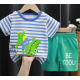 Clearance Price Boys 1-4 Years Old Short Sleeve Set Cotton Baby Clothes Summer Two-Piece Children's Sportswear