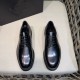 New High-quality Men's Leather Shoes, Thick-soled Casual Round-toe Business Shoes