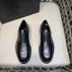 New High-quality Men's Leather Shoes, Thick-soled Casual Round-toe Business Shoes