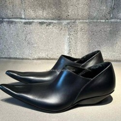 Extra Pointed Toe Leather Oxfords Large Volume Men Heel Shoes Black Women Party Wedding Dress Shoes for Men Pointed Toe Shoes