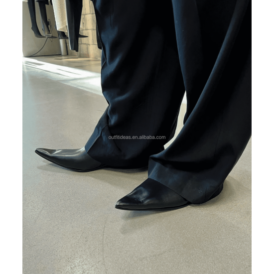 Extra Pointed Toe Leather Oxfords Large Volume Men Heel Shoes Black Women Party Wedding Dress Shoes for Men Pointed Toe Shoes