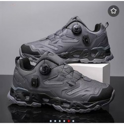 ZZKJ165 Top Quality Temperature Controlled Shoes Thick Sole Dad Style Black Lace-Up Mesh Chunky Sneakers Soft Walking Shoes