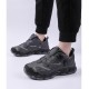 ZZKJ165 Top Quality Temperature Controlled Shoes Thick Sole Dad Style Black Lace-Up Mesh Chunky Sneakers Soft Walking Shoes