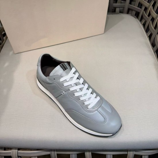 New High-quality Handcrafted Genuine Leather Men's Casual Shoes and Breathable Running Shoes